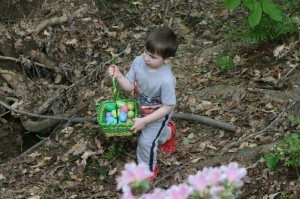 "I found some Easter eggs, Mom!"