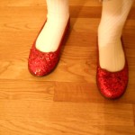 Anna's "Dorothy slippers" follow the yellow brick road!